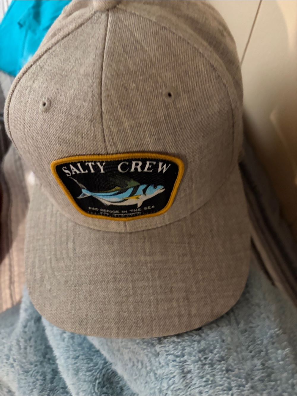 Salty Crew Grey Crew Patch Baseball Cap - Picture 2 of 9